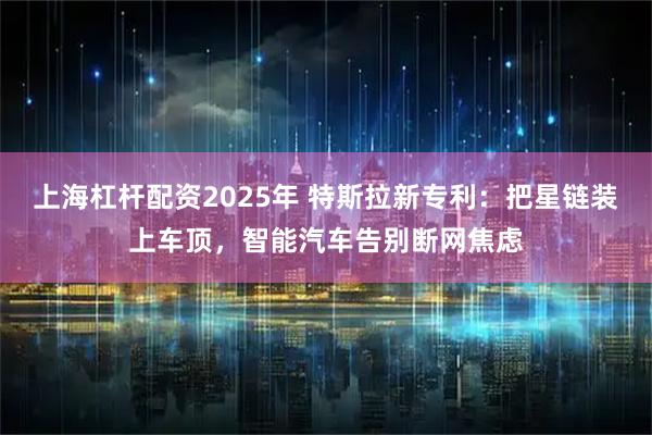 上海杠杆配资2025年 特斯拉新专利：把星链装上车顶，智能汽车告别断网焦虑